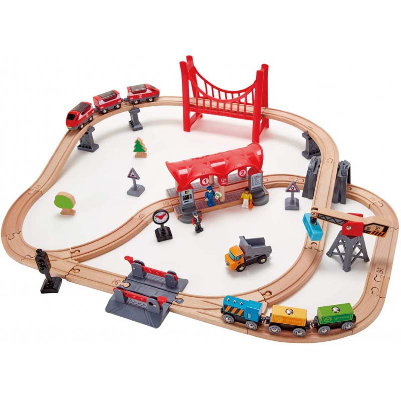 Set de tren de ciudad ajetreada de Hape